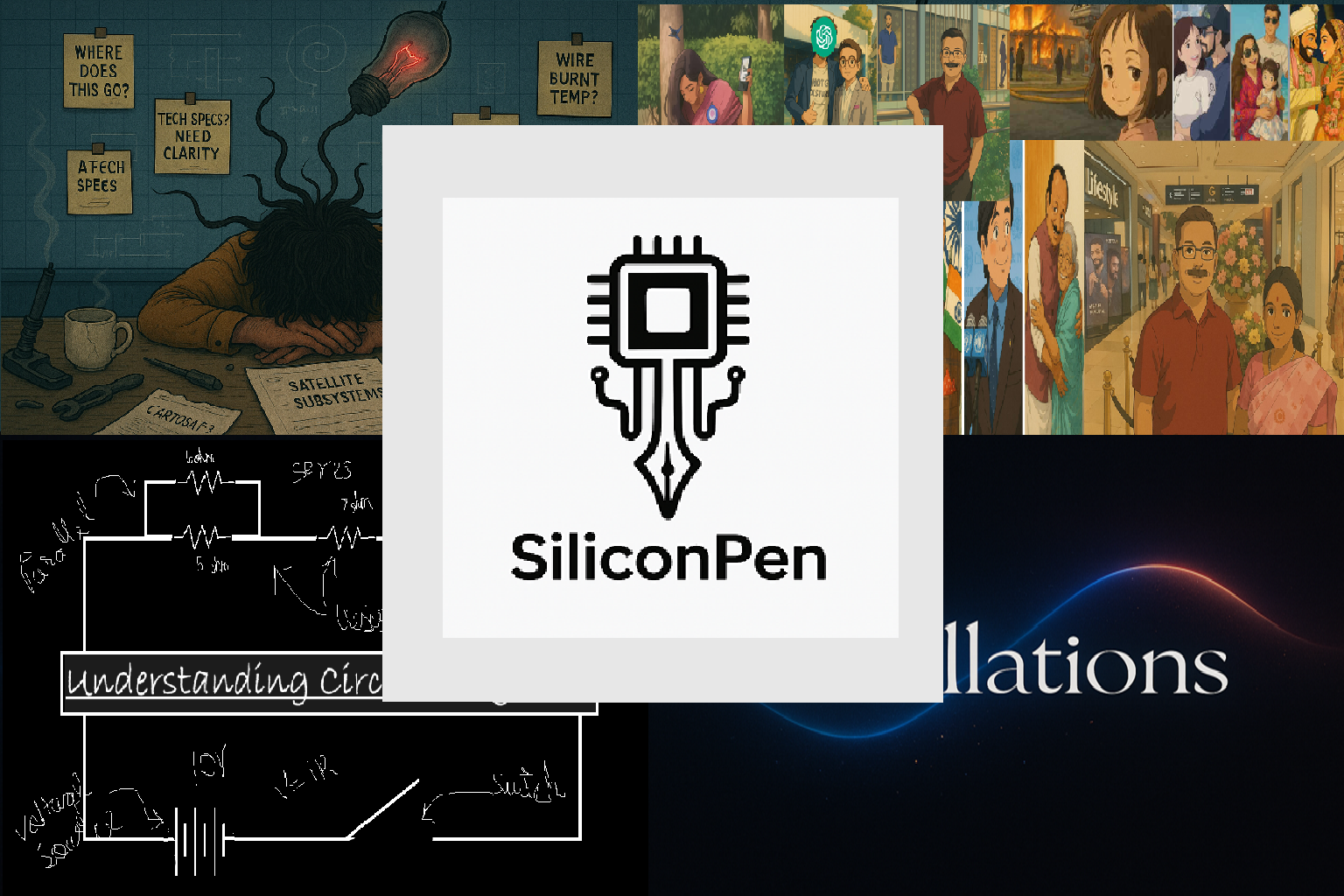SiliconPen visual collage