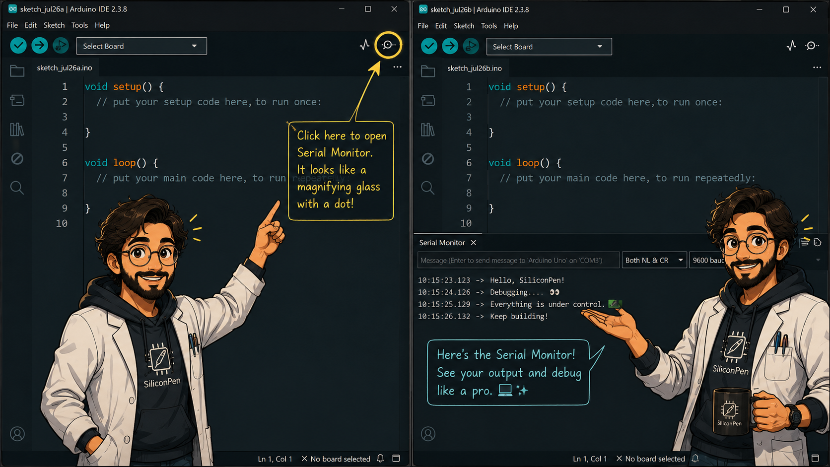 Starting the Serial Monitor